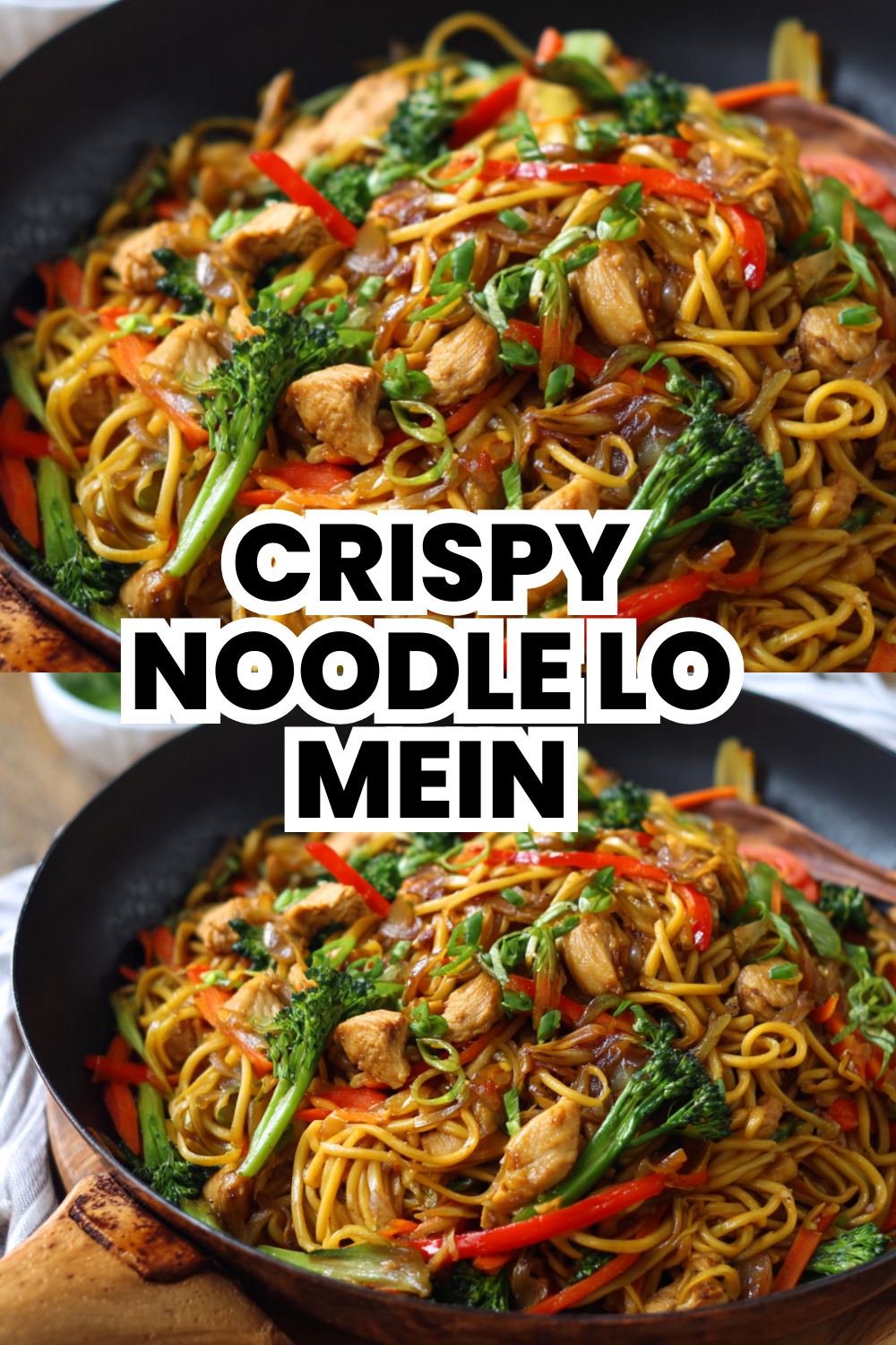 Crispy Noodle Lo Mein Pan Fried Until Golden Brown