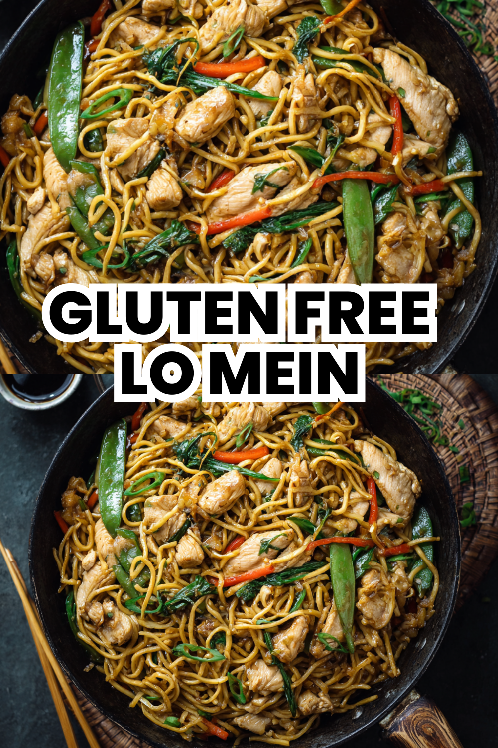 Gluten Free Lo Mein Using Rice Noodles Instead