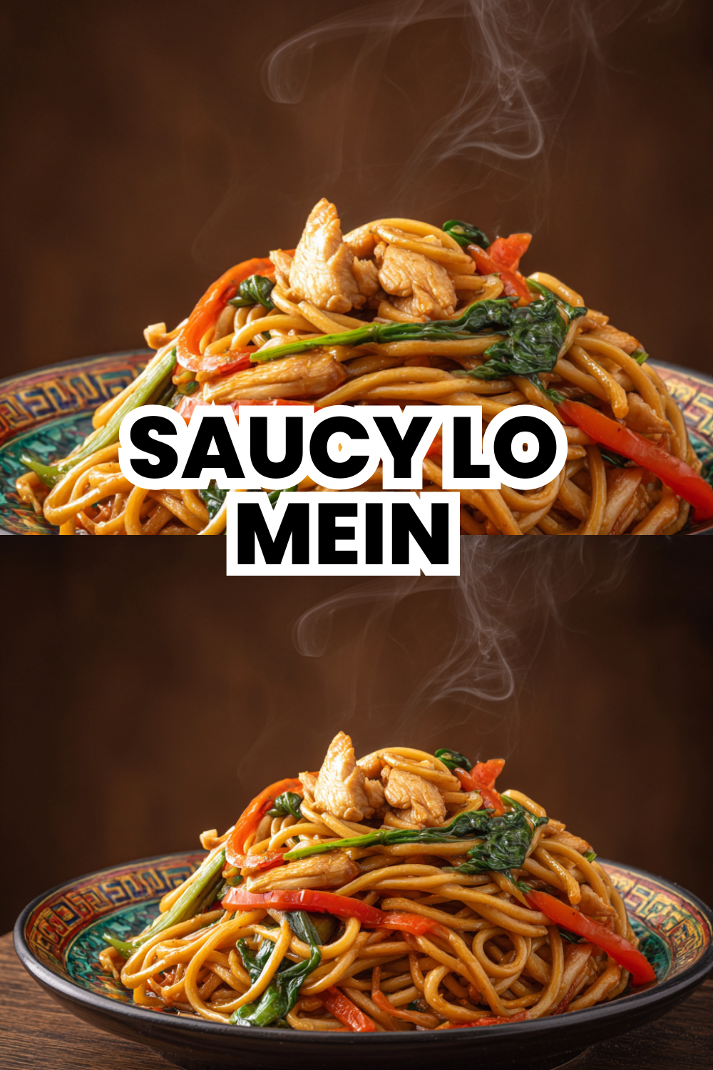 Saucy Lo Mein Coated in Delicious Savory Sauce