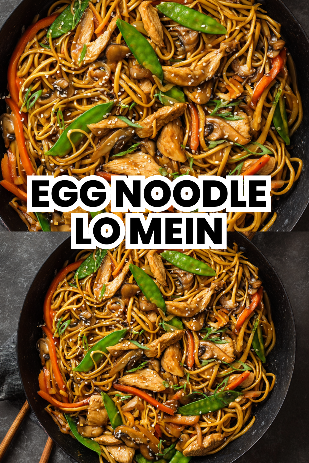 Egg Noodle Lo Mein Using Traditional Yellow Noodles