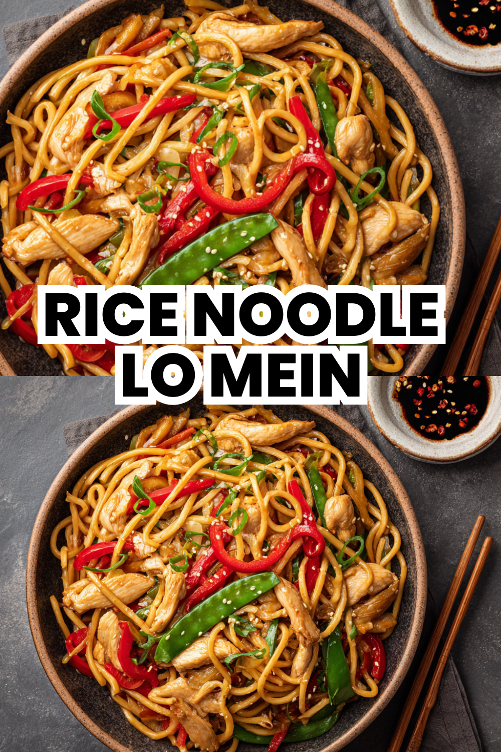Rice Noodle Lo Mein Light and Delicate Option