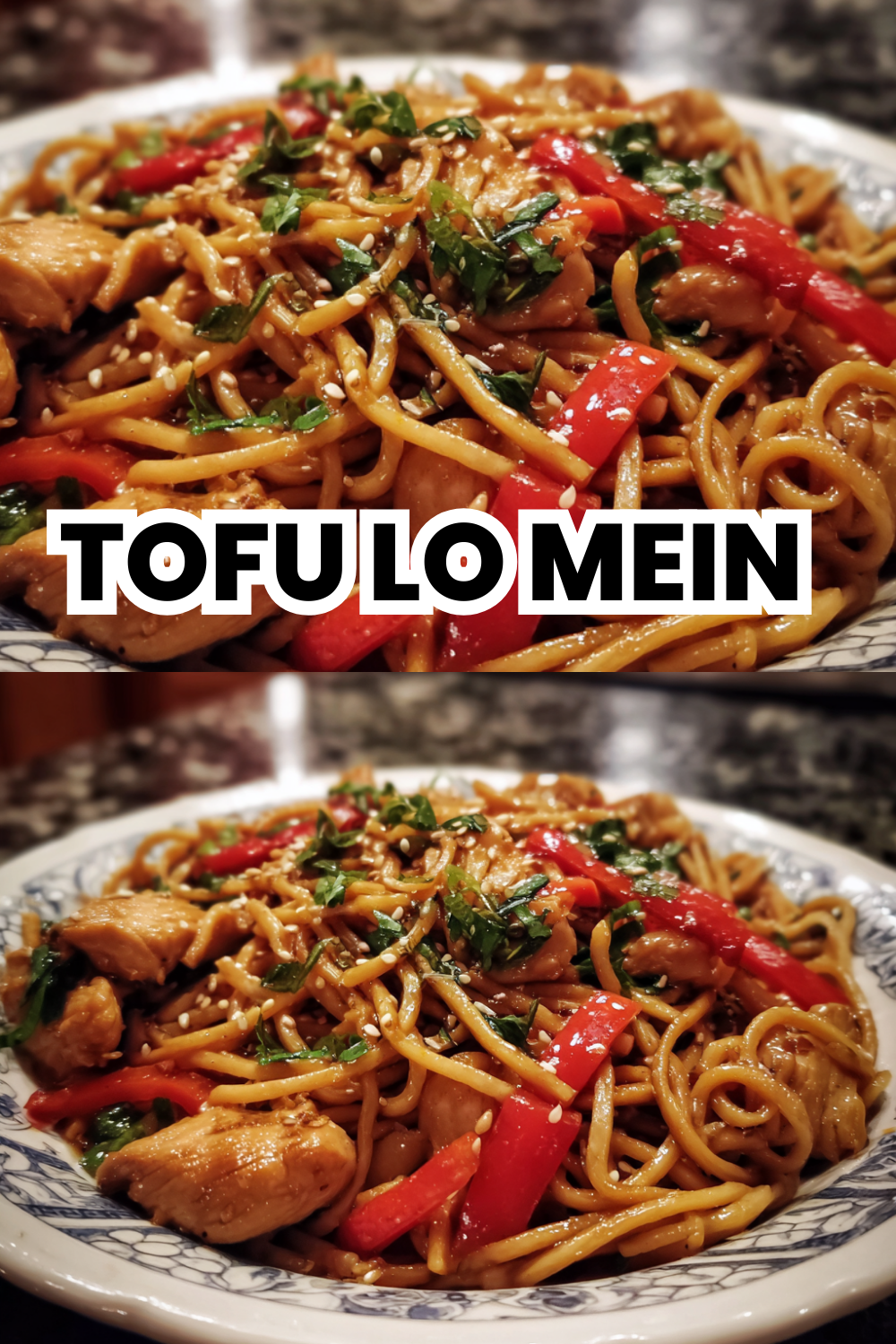 Tofu Lo Mein Vegan Plant Based Complete Protein