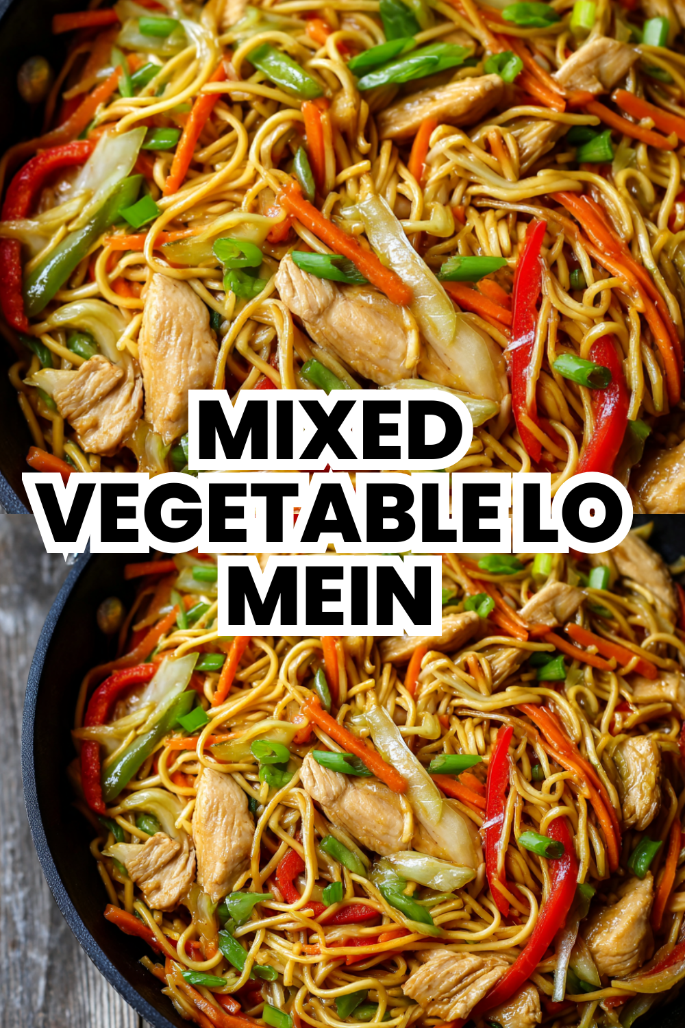 Mixed Vegetable Lo Mein Rainbow of Colorful Produce