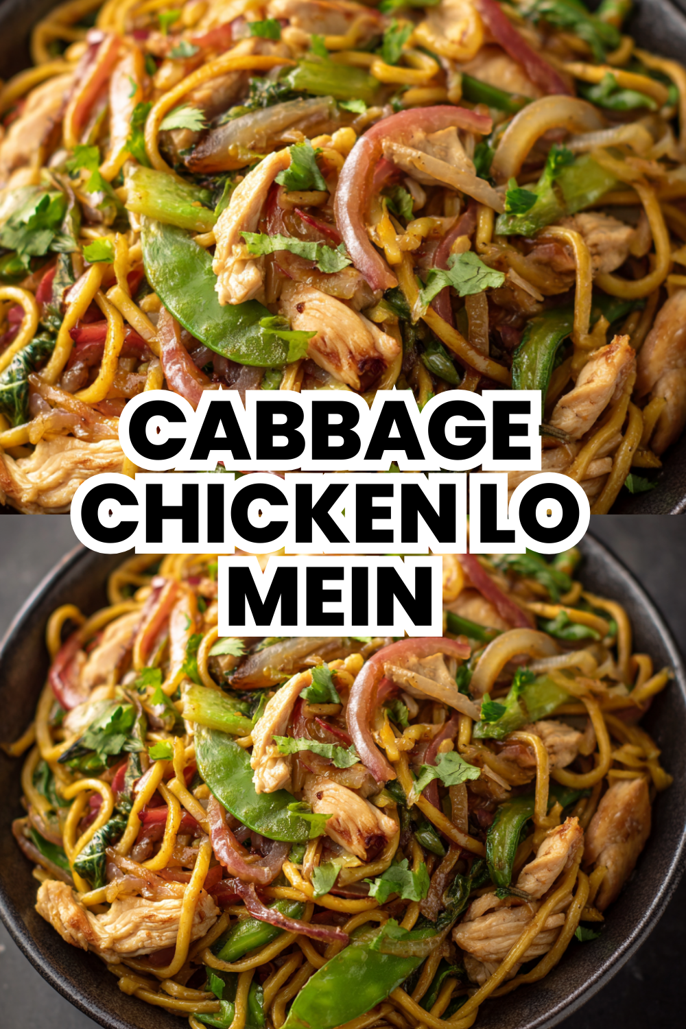 Cabbage Chicken Lo Mein Crunchy Texture Throughout