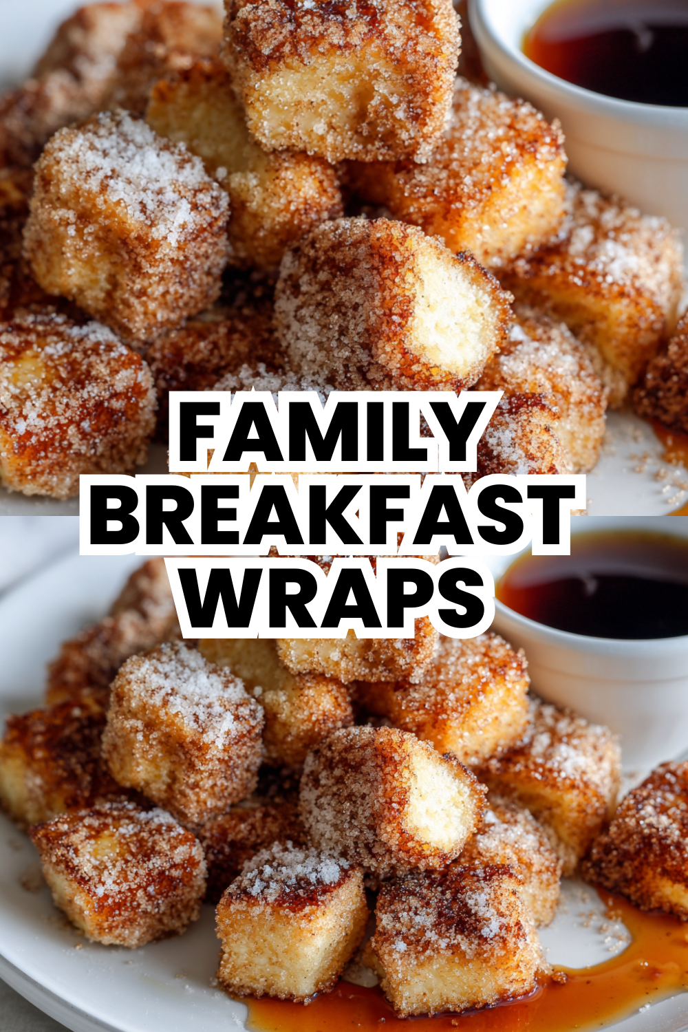 Family Breakfast Wraps Using French Toast Bread And Filling
