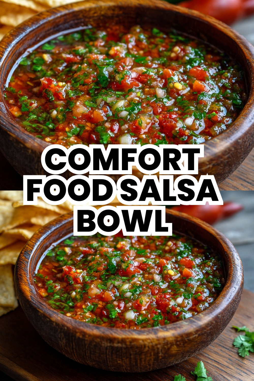 Comfort Food Salsa Bowl Loaded With Fresh Vegetables