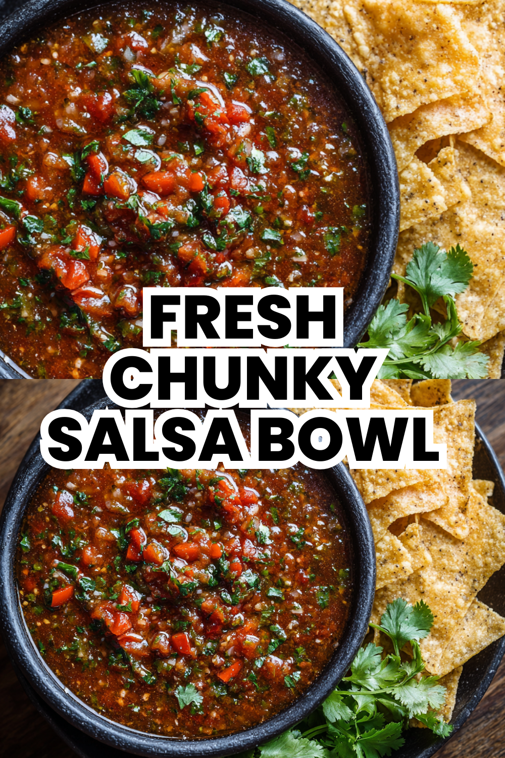 Fresh Chunky Salsa Bowl Presentation For Entertaining