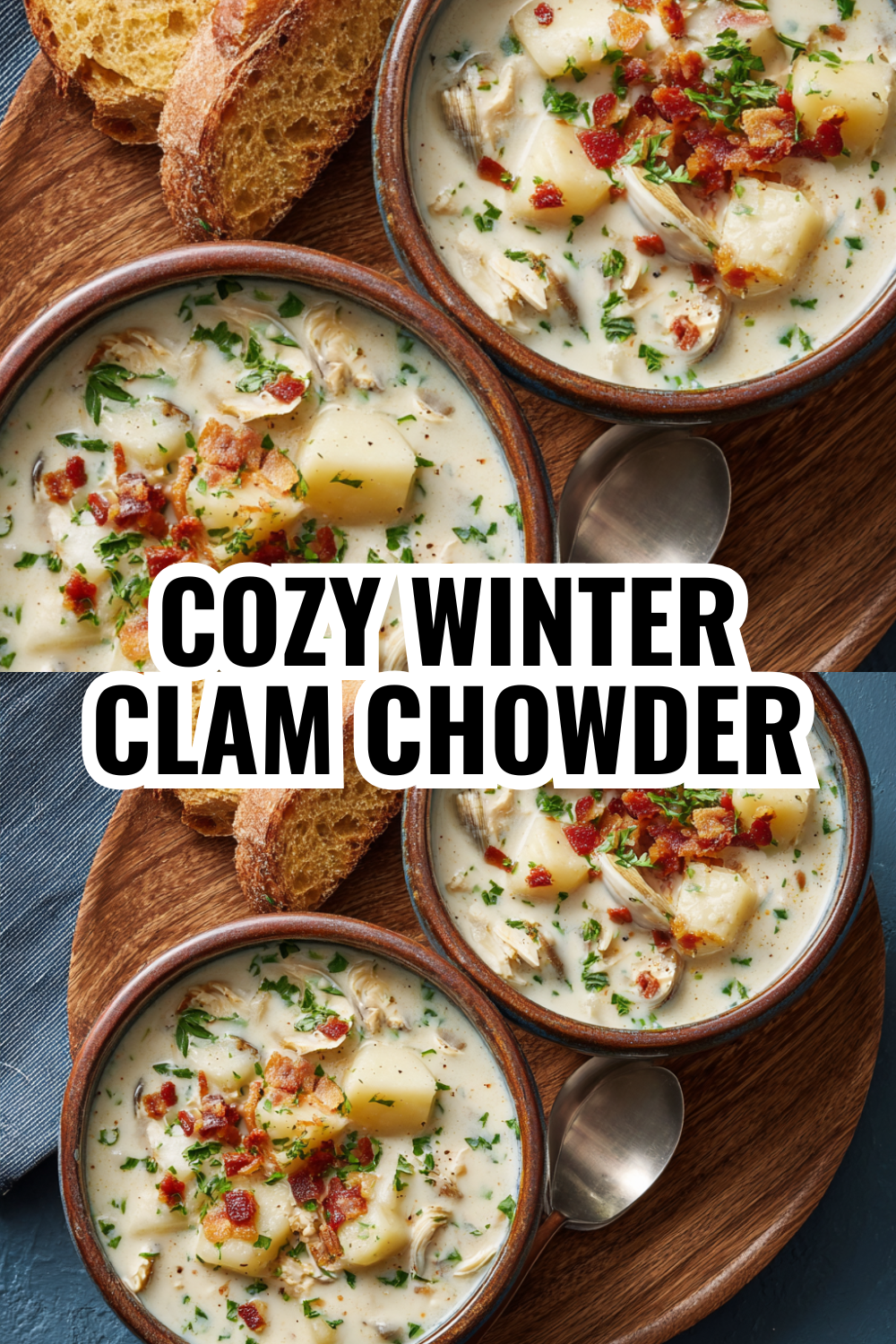 Cozy Winter Clam Chowder — Perfect for Holiday Dinners & Potlucks