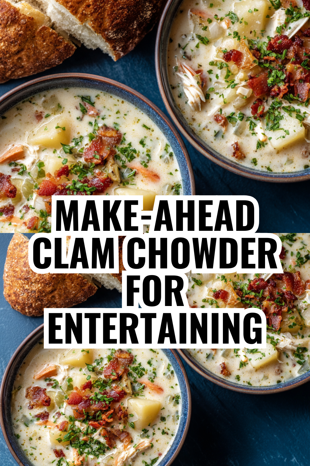 Make-Ahead Clam Chowder for Entertaining (Prep the Day Before)