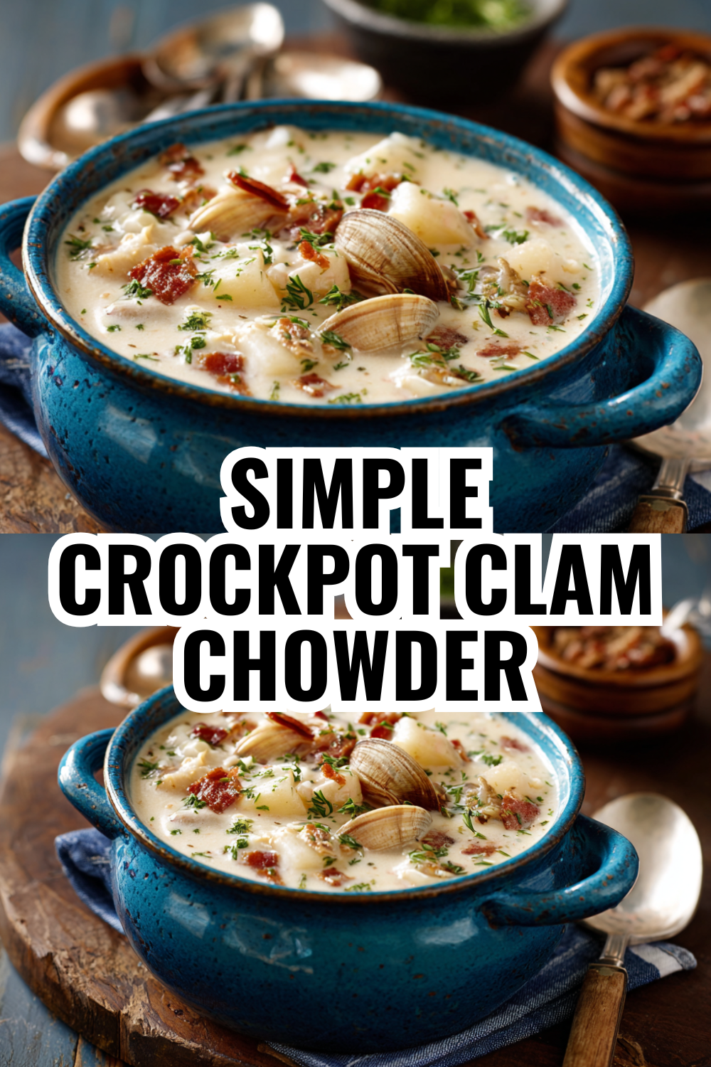 Simple Crockpot Clam Chowder (Dump Ingredients & Walk Away!)