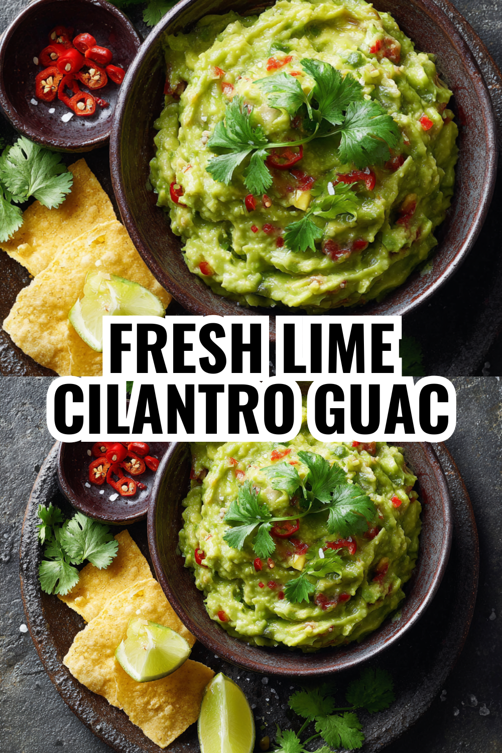 Fresh Lime Cilantro Guacamole — Perfect Appetizer for Entertaining Guests
