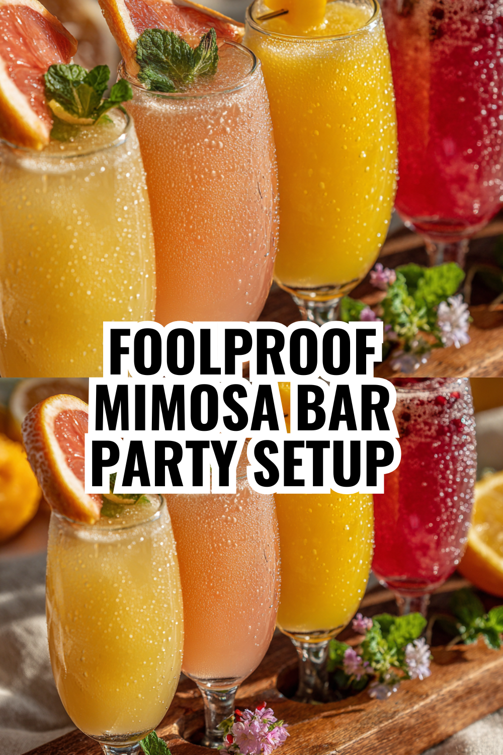 Colorful Juice Combinations for Mimosa Bar — No Recipe Needed