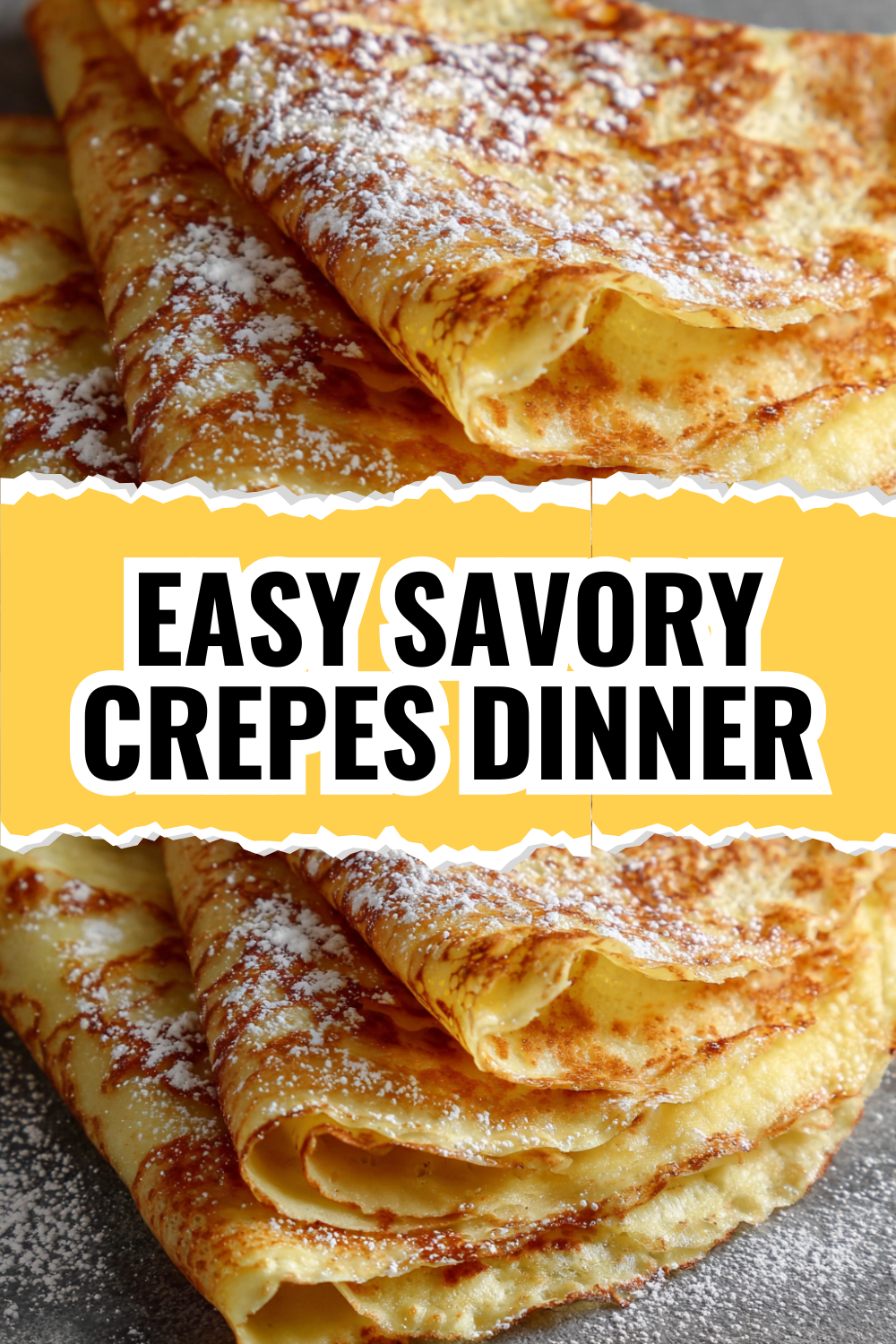 Easy Savory Crepes for Dinner — Chicken, Cheese & Spinach Filling
