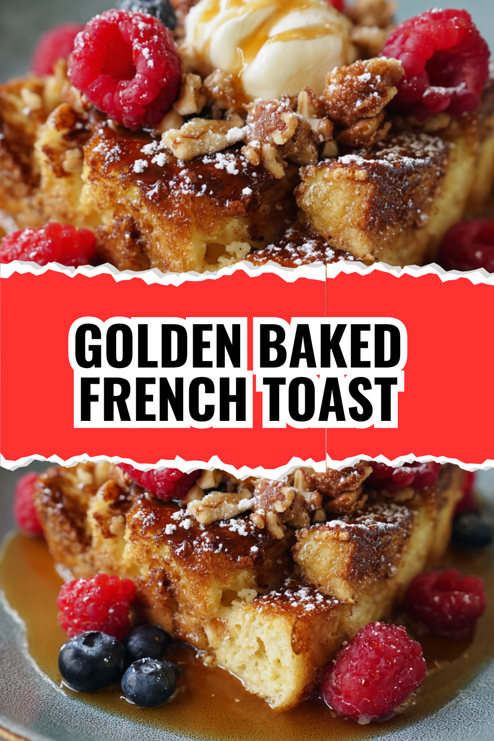 Golden Baked French Toast Casserole (No More Flipping Slices!)