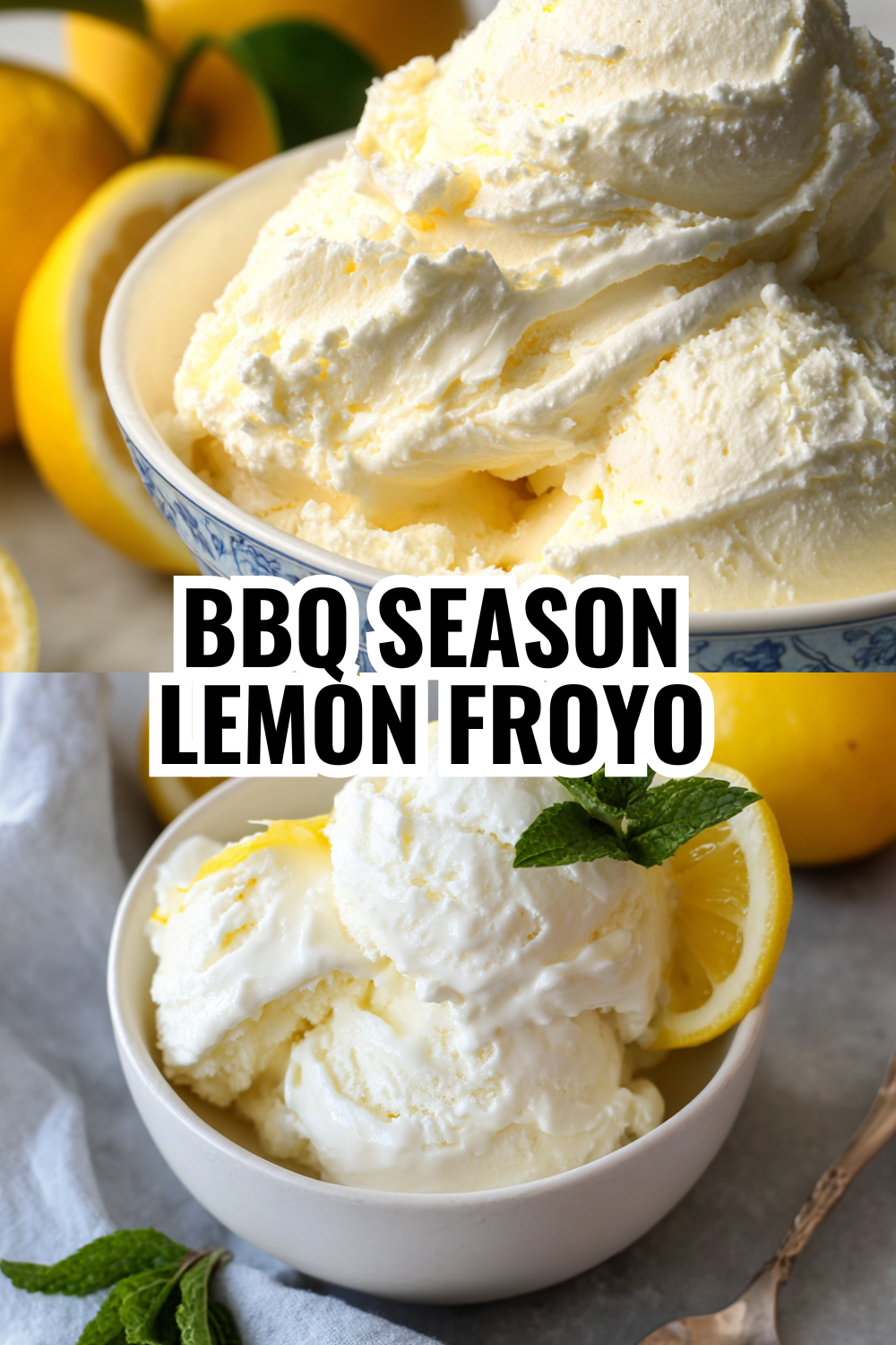 Lemon Frozen Yogurt Bowls — Picture-Perfect Dessert