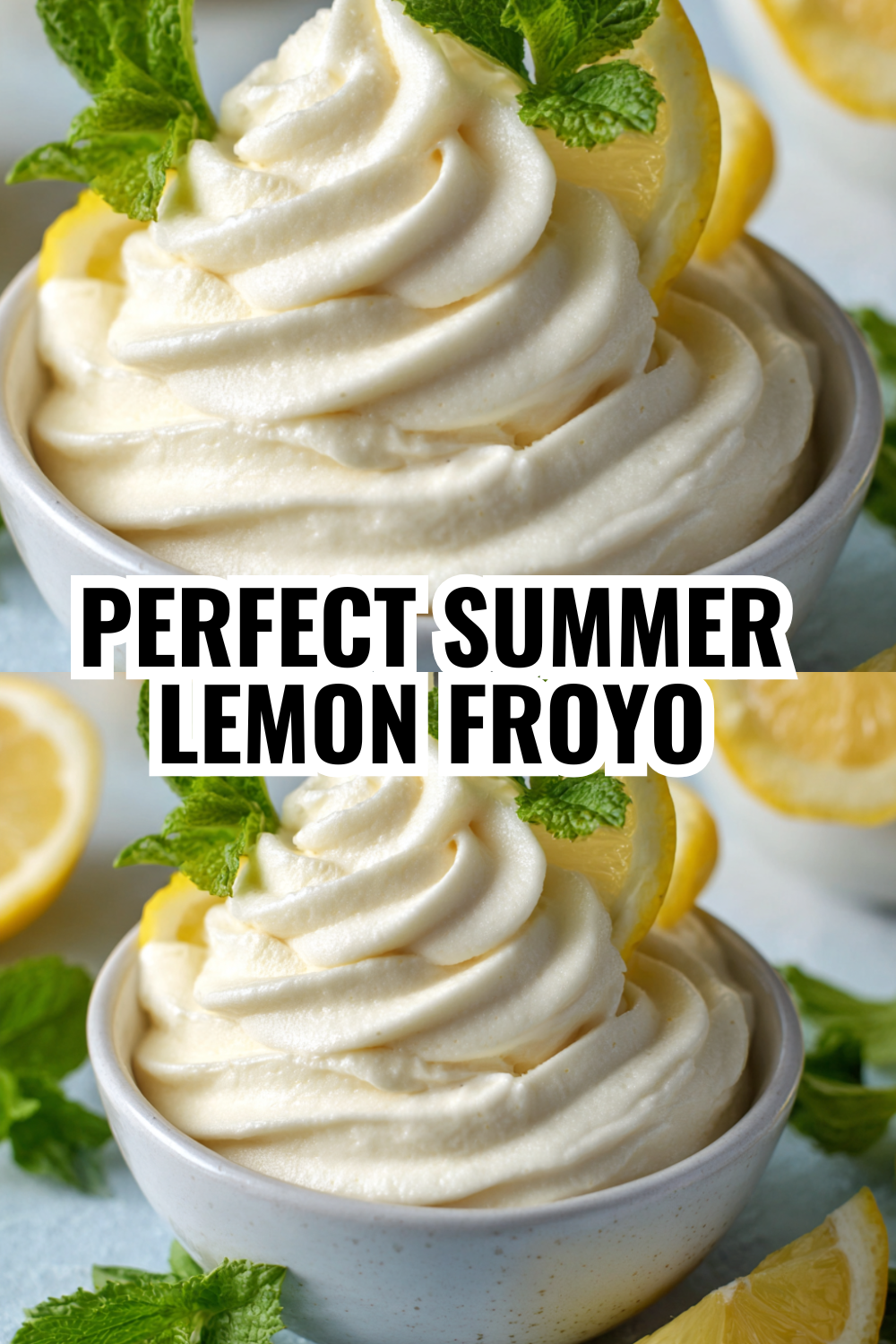 Easy Healthy Lemon Frozen Yogurt (Just 3 Ingredients!)