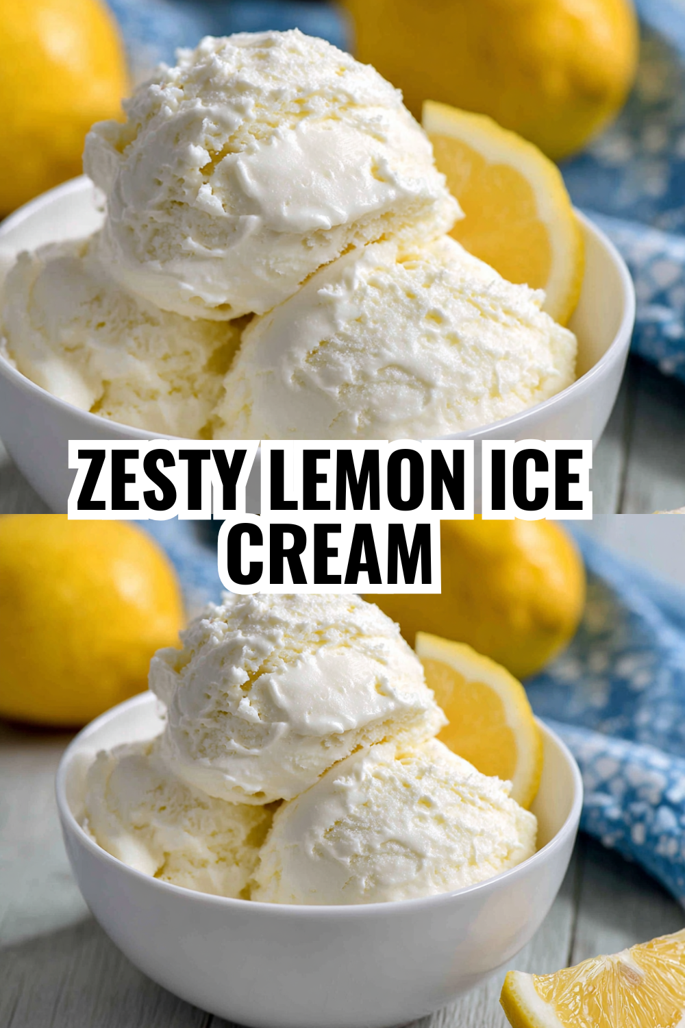 Greek Yogurt Lemon Ice Cream — Tangy and Creamy