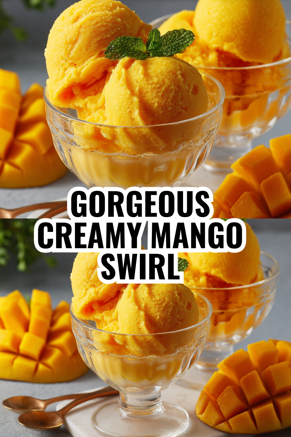 Easy Frozen Mango Sorbet for Cinco de Mayo Party Desserts
