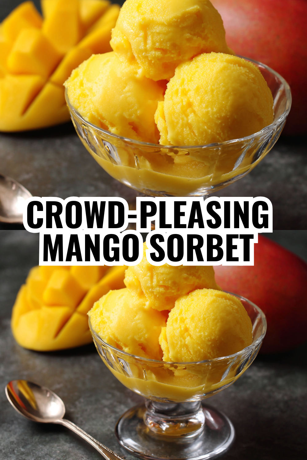 Make-Ahead Mango Sorbet Perfect for Holiday Entertaining & Dinner Parties