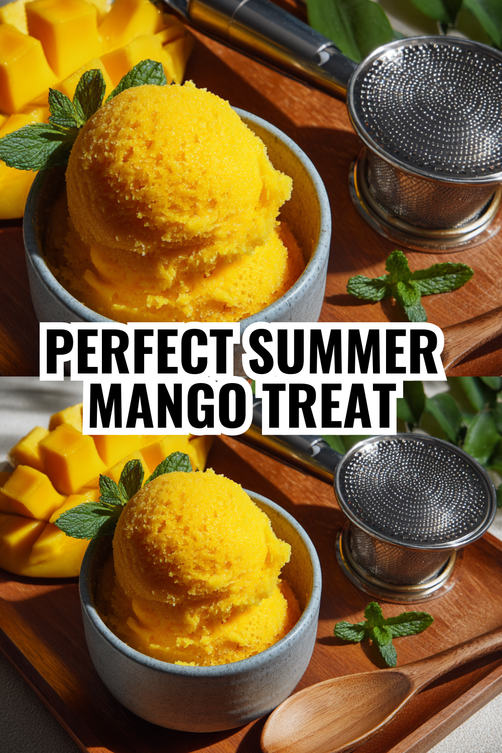 Viral Ninja Creami Mango Sorbet — Just Frozen Mangos & Sweetener