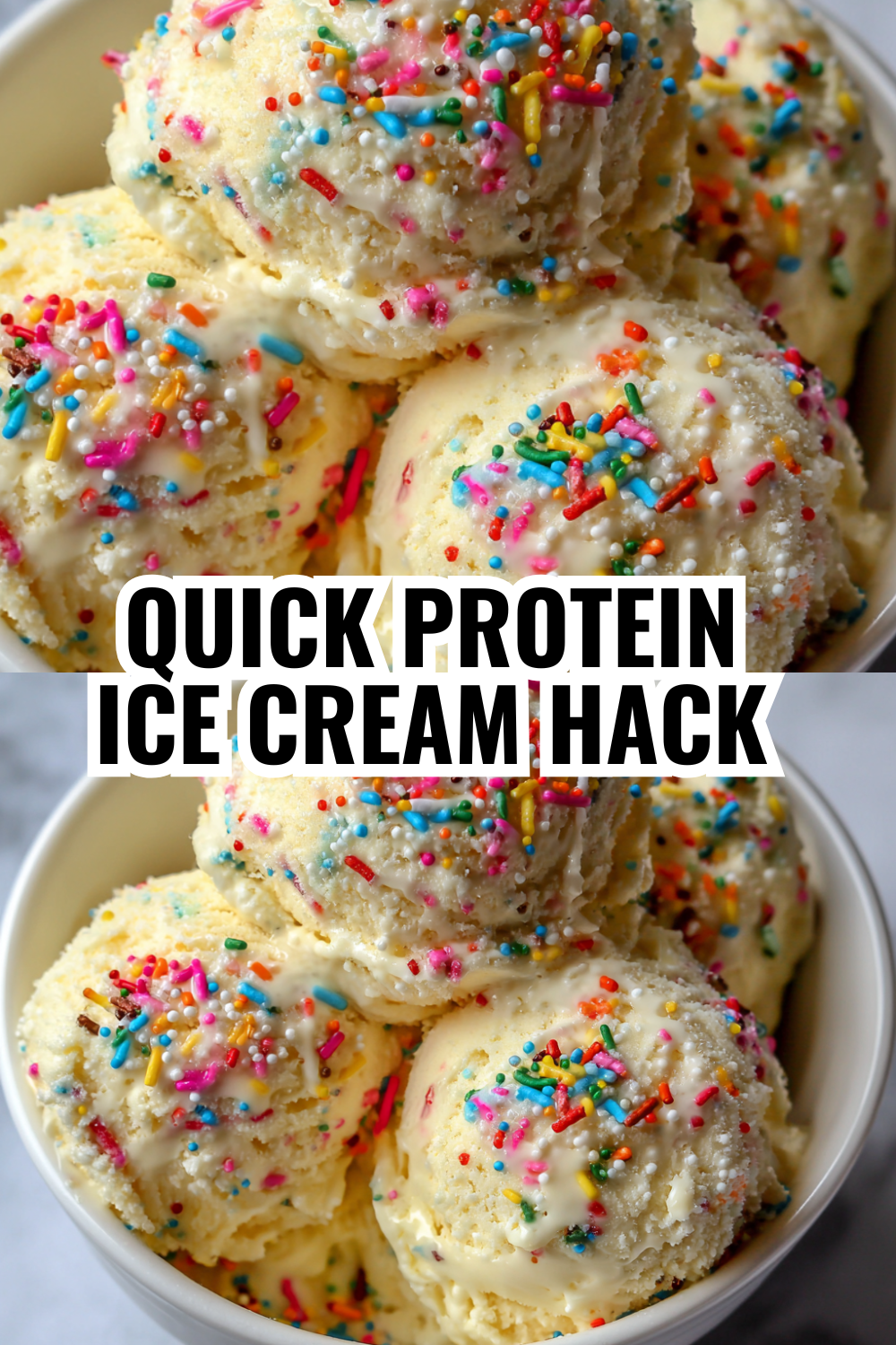 Best Cake Batter Protein Shake Turned Into Ice Cream