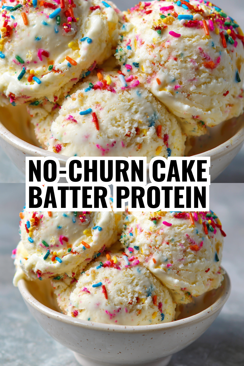 Homemade Cake Batter Protein Balls Turned Into Ice Cream