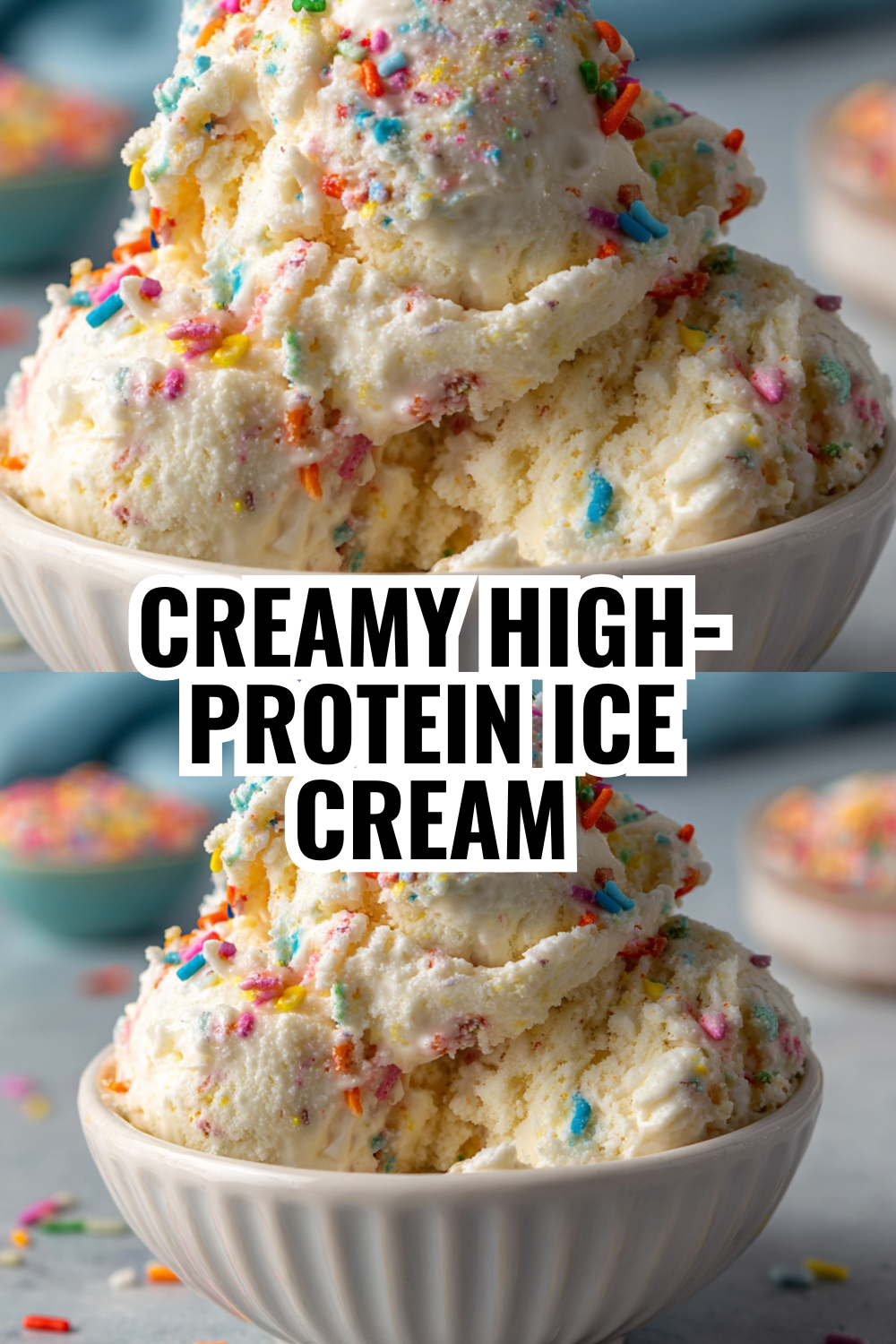 Cake Batter Protein Ice Cream for Date Night Dessert