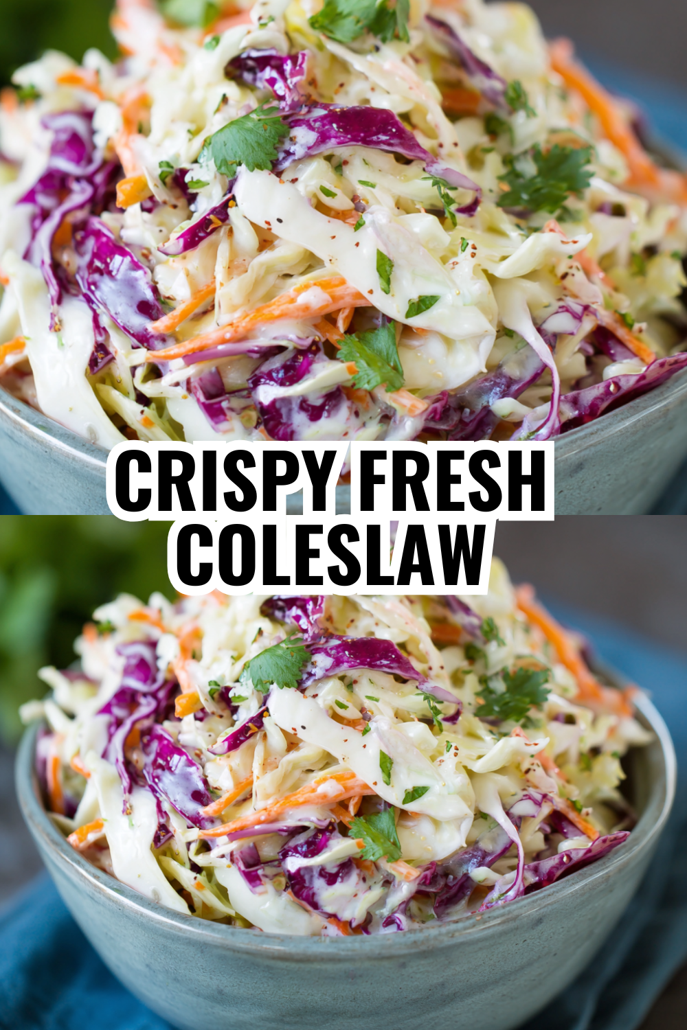 Crispy Fresh Coleslaw for Memorial Day Dinner and Potlucks