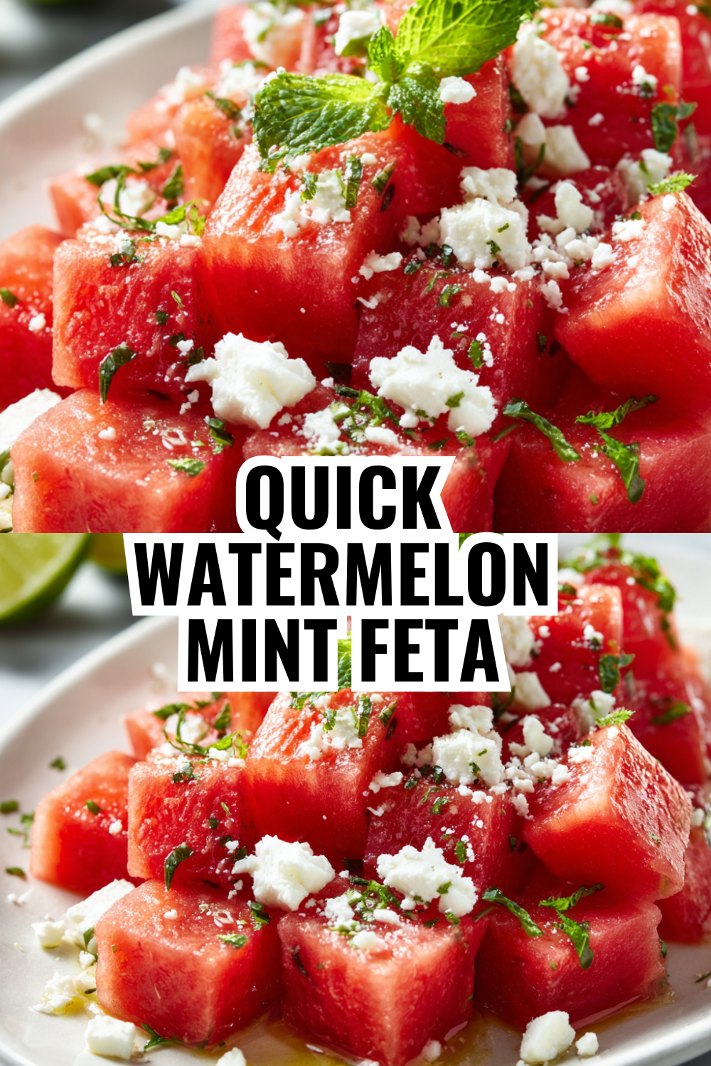 Summer Salads for BBQ: Watermelon Feta Cucumber Mint Perfection