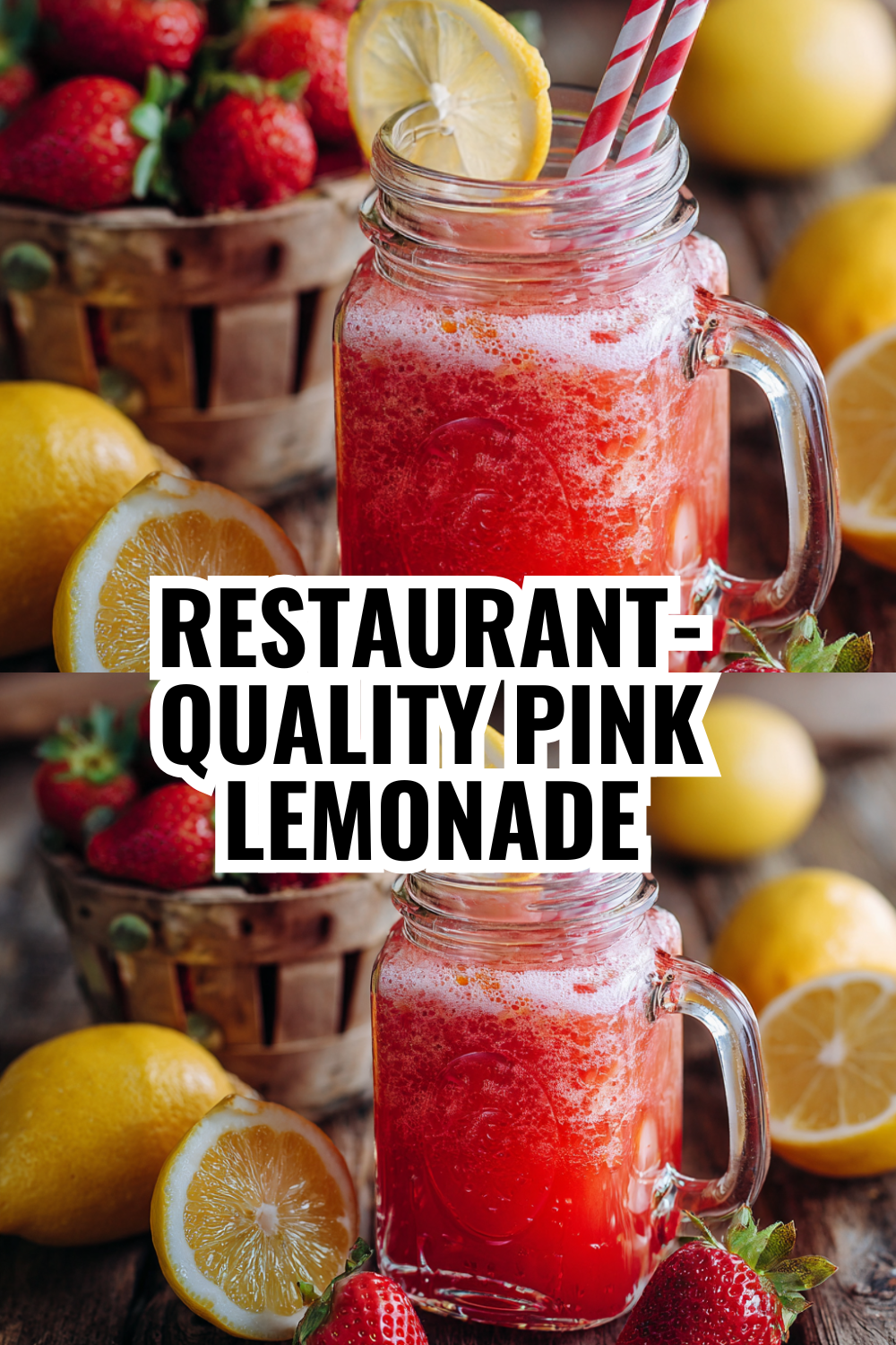 Frozen Strawberry Lemonade Slush for Hot Summer Days & Poolside Parties