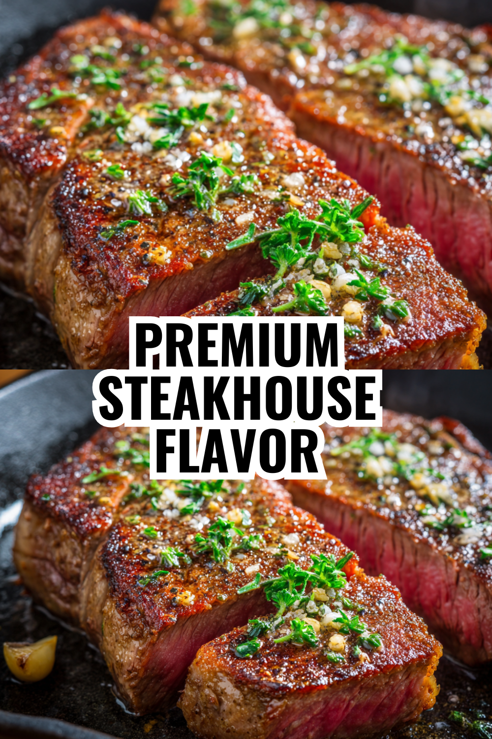 Steak Dinner with Vegetables and Butter — Complete One-Pan Meal
