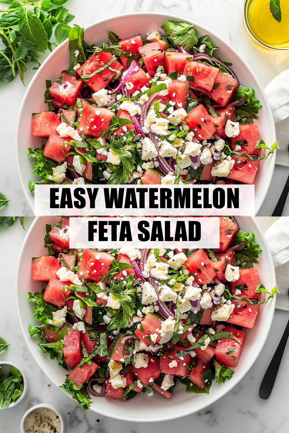 Easy Watermelon Feta Salad — Perfect for Summer BBQ and Picnics
