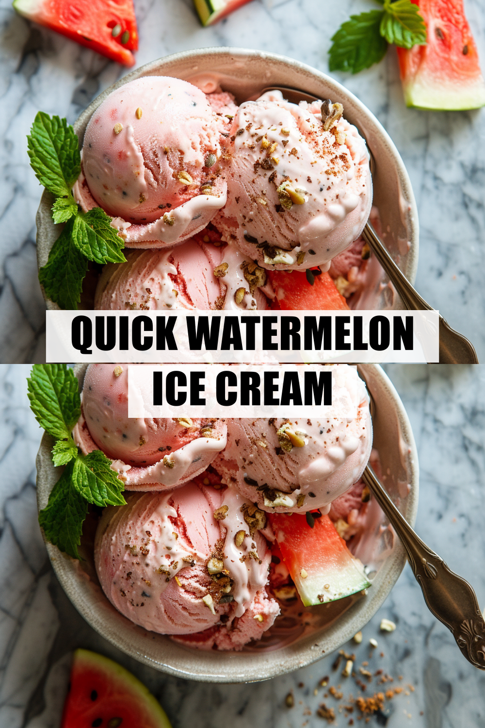 Quick Watermelon Ice Cream (No Machine Needed!)