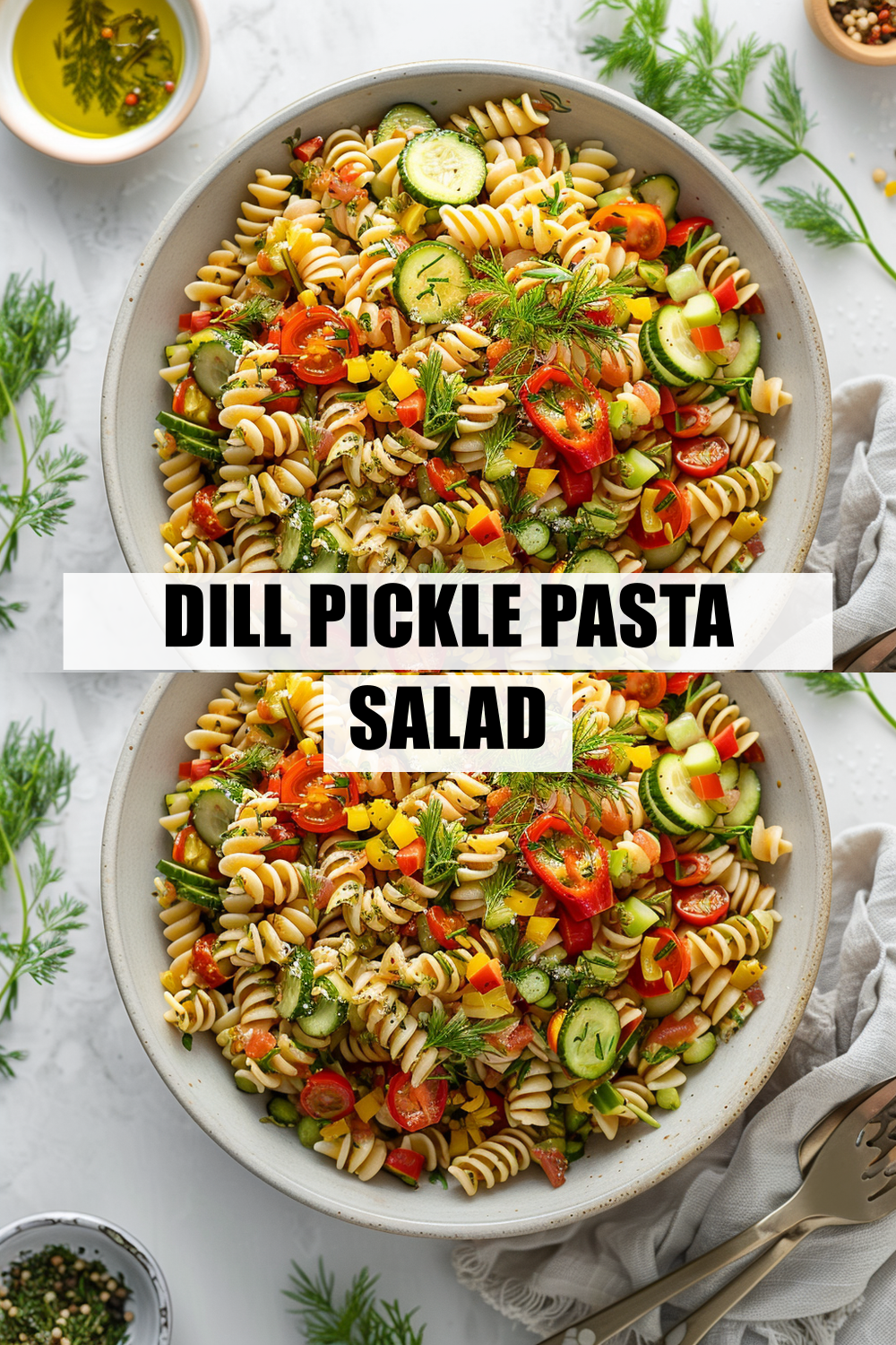 Dill Pickle Pasta Salad (Creamy, Tangy & Addictive!)
