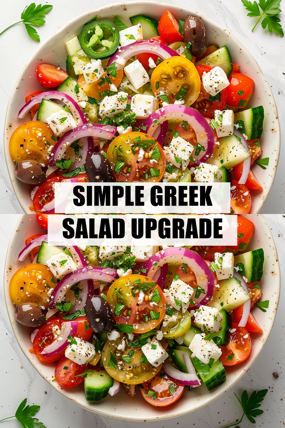 Simple Greek Salad Upgrade with Roasted Chickpeas (Restaurant-Quality at Home)