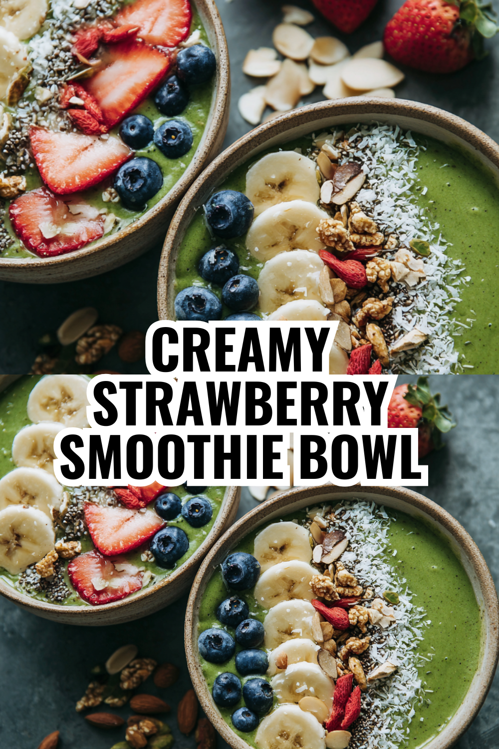 Thick Strawberry Smoothie Bowl Your Kids Will Actually Eat