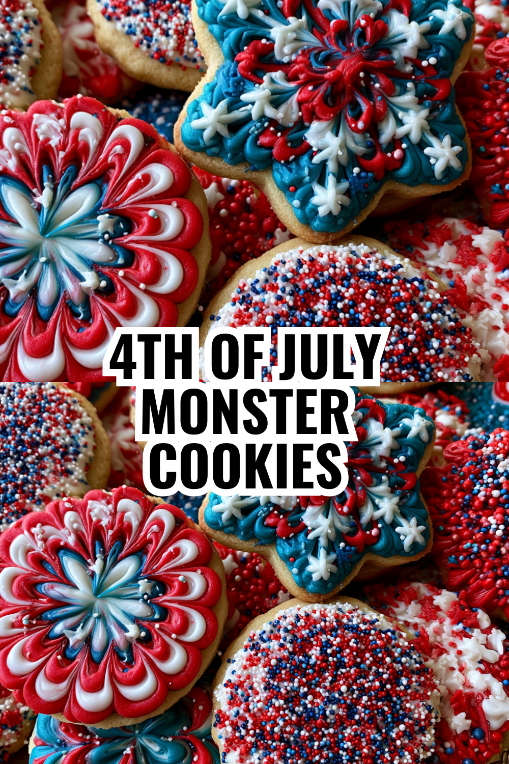 4th of July Monster Cookies with Browned Butter — Ready in Just Minutes