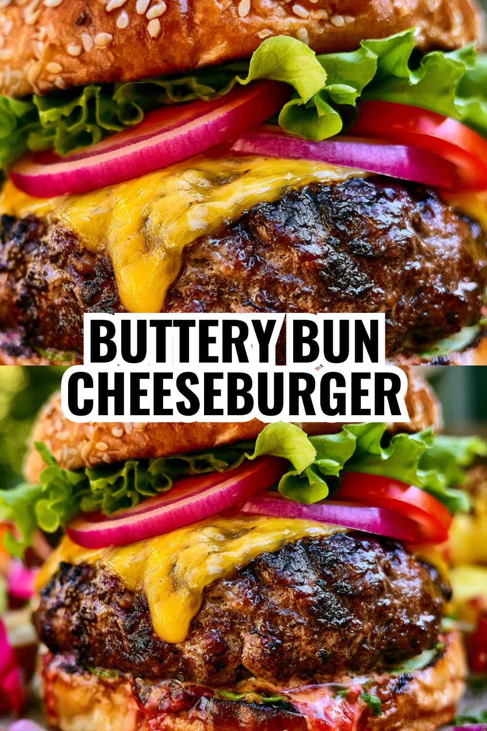Buttery Golden Bun Cheeseburger — Soft, Sweet, and Perfectly Toasted