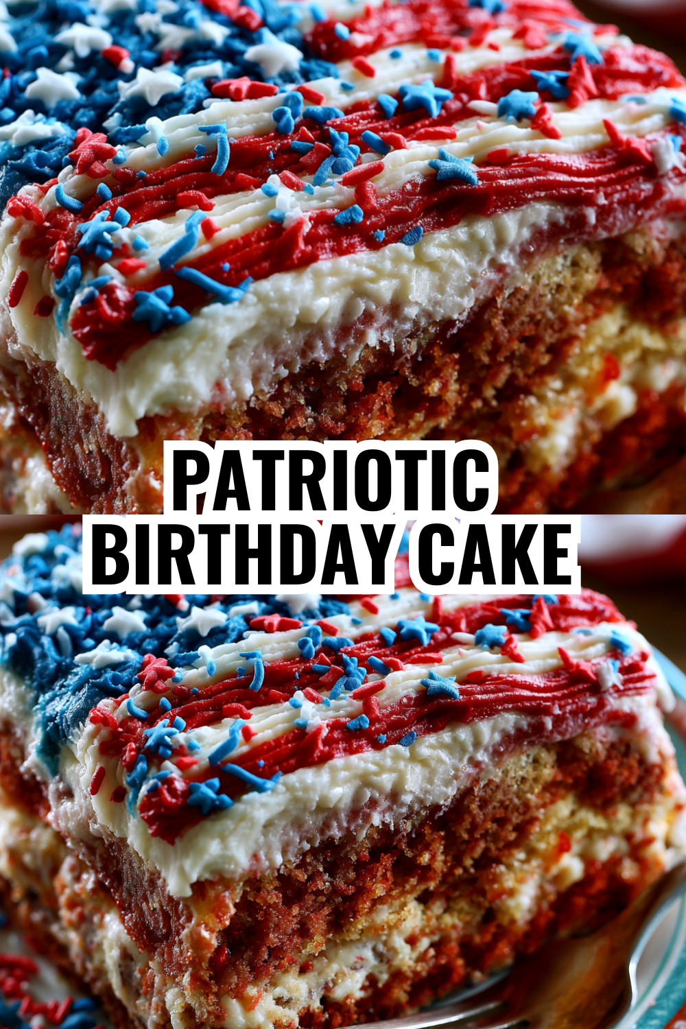 Patriotic Cake with Blueberries and Strawberries — Perfect for Summer Celebrations