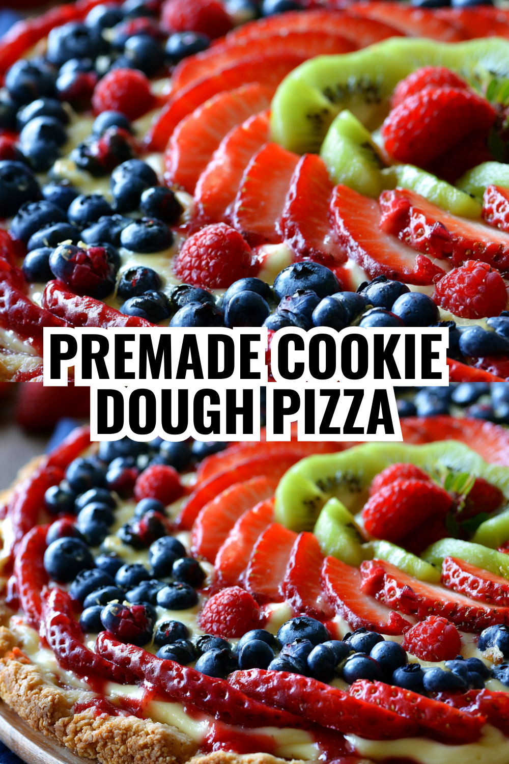 Flag Fruit Pizza Using Store-Bought Sugar Cookie Dough (Genius Hack!)