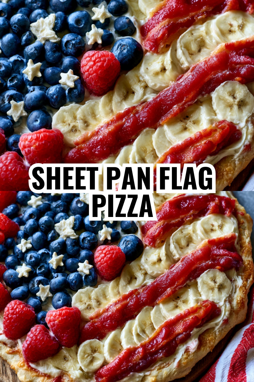 Easy 4th of July Desserts: Fruit Pizza with Cream Cheese Frosting