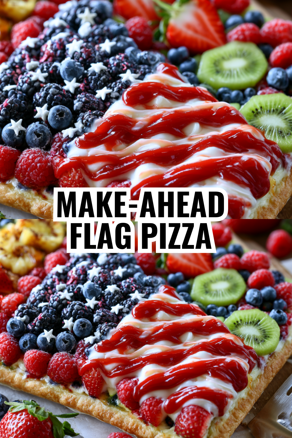 Fresh Fruit Flag Pizza — Award-Winning Dessert for July 4th