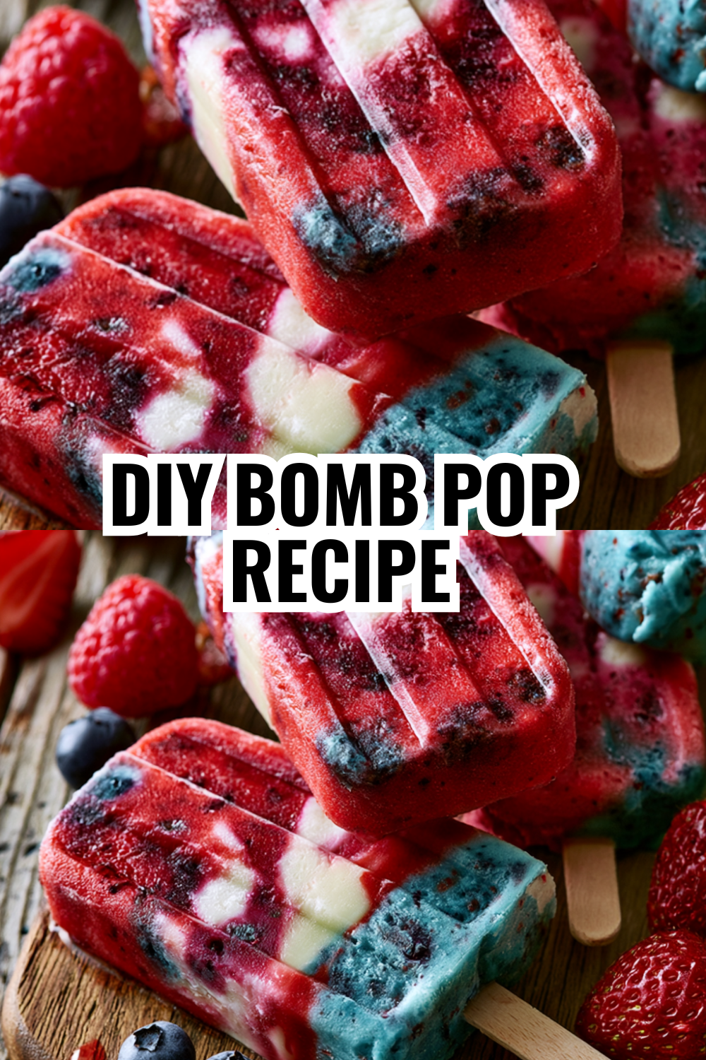Festive Red White and Blue Ice Pops — Perfect for Memorial Day Celebrations