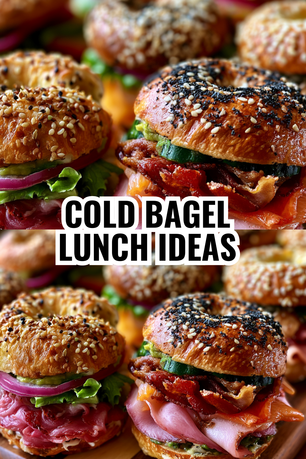 Cold Lunch Ideas for Kids: Mini Bagel Sandwiches Edition