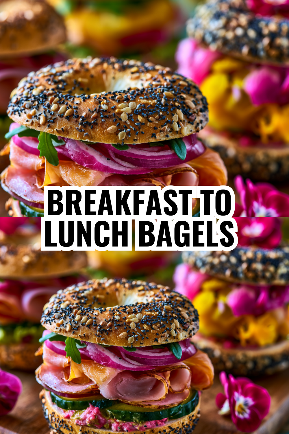 Breakfast to Lunch Mini Bagels — One Recipe, Two Meals
