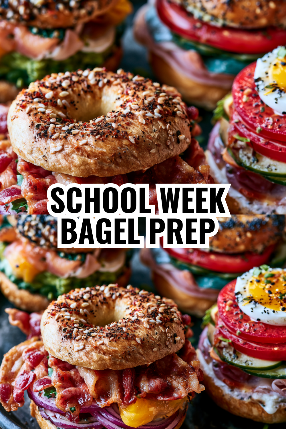 School Week Mini Bagel Prep — Saturday Batch Cooking Magic