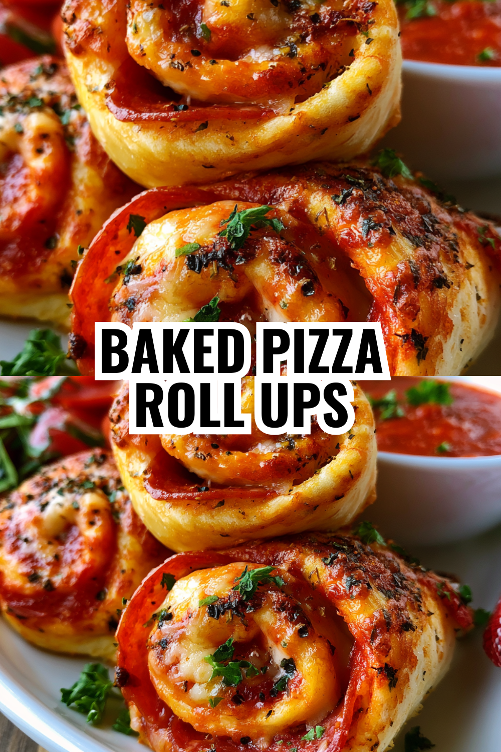 Baked Pizza Roll Ups with Marinara Sauce for Dipping (Restaurant Secret!)