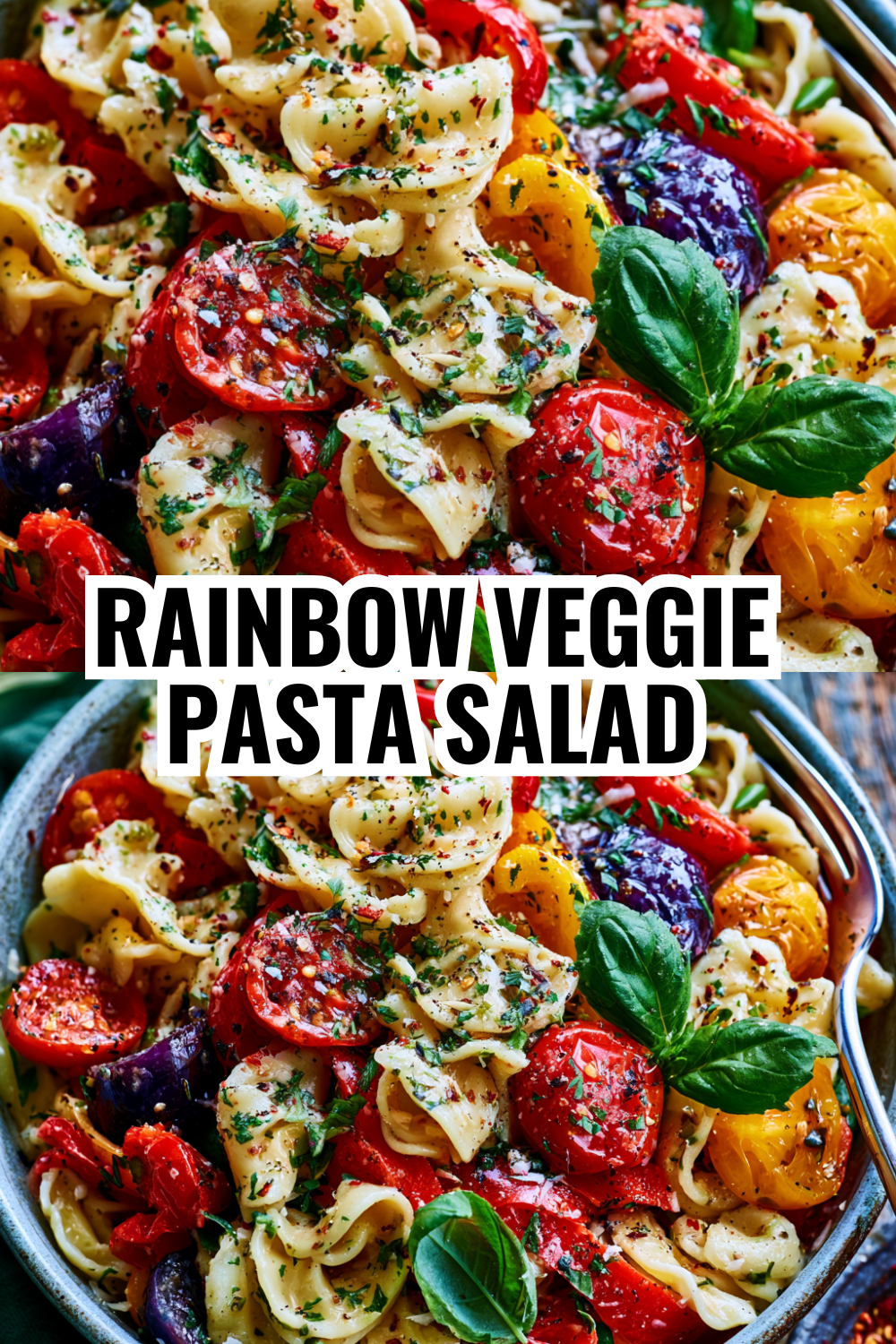 Rainbow Veggie Pasta Salad Cups Packed with Nutrition