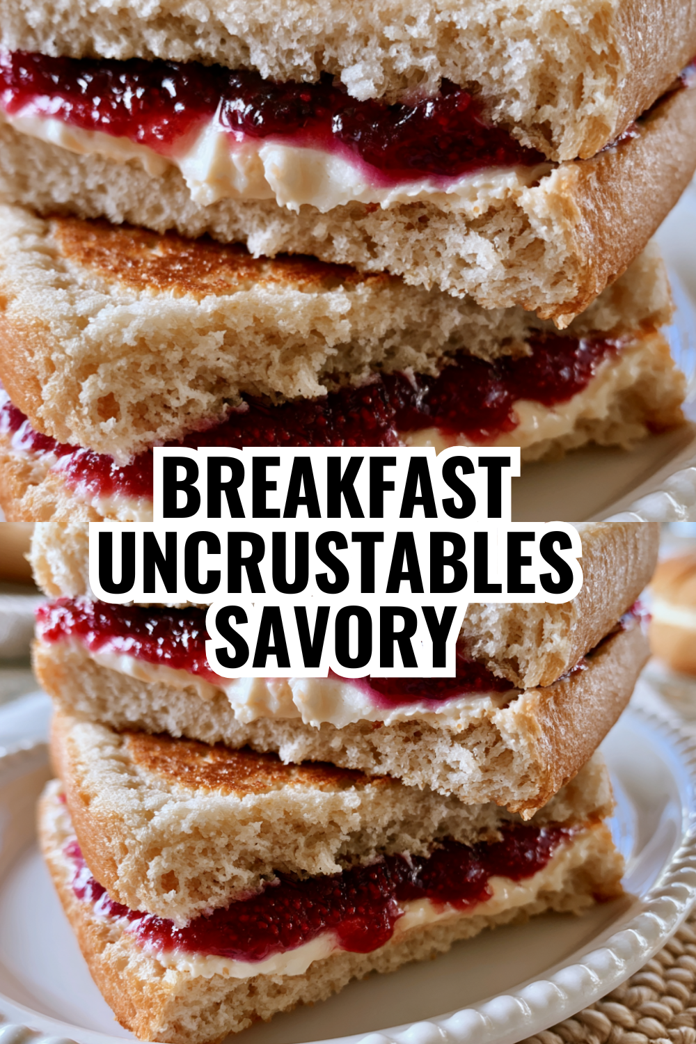 Breakfast Uncrustables Savory — Egg, Cheese & Sausage Filling