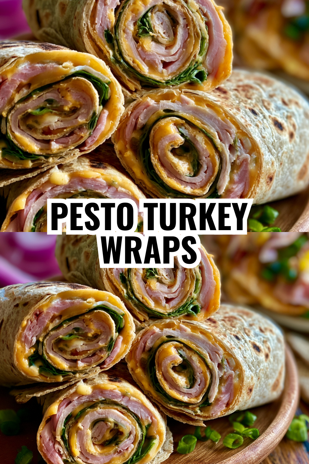 Pesto Turkey Pinwheels with Smoked Provolone for Fancy Appetizers